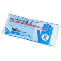 ポリエチレン手袋ＬＤ　ブルー　１００枚入　Ｓ