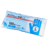 ポリエチレン手袋ＬＤ　ブルー　１００枚入Ｘ５０箱　Ｌ