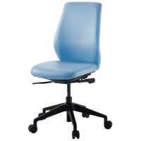 事務イス／ＮＣ－２００Ｖ／ブル－／レザ－張り