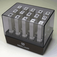 サンビー　エンドレススタンプ数字１５本セット　２号　ゴシック