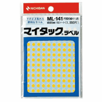 マイタック　カラーラベル　ＭＬ－１４１　黄　５ｍｍ