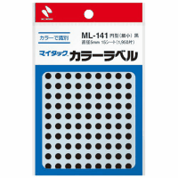マイタック　カラーラベル　ＭＬ－１４１　黒　５ｍｍ