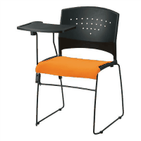 会議イス　ＧＫ－ＣＭ１０Ｒ　オレンジ　メモ台付