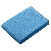 ボーダー入バスタオル　サックス