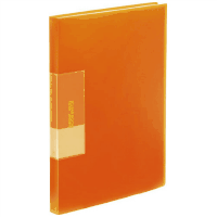 スリムクリヤーブックＡ４　４０ポケット　オレンジ　１冊