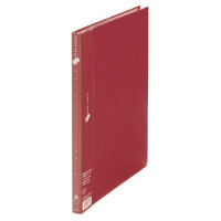 クリアファイルスーパーエコノミーＡ４縦２０ポケット　レッド