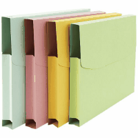 ケースファイル（紙製３個パック）　Ａ４　背幅２３　グリーン