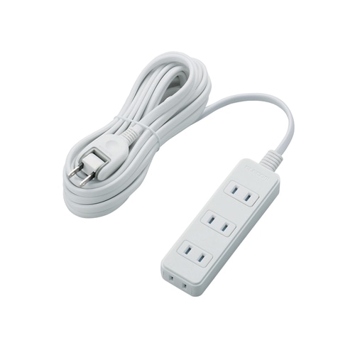 ほこり防止付きシャッタータップ　４個口　ＷＨ　５ｍ