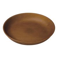 ＷＯＯＤ　ラウンドプレート　２１ｃｍ　ブラウンル