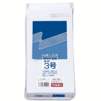 内地紋付ホワイト封筒　長３　１００枚パック