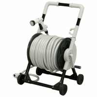 キャリングホースリール　５０Ｍ　グレー　キャスター付