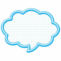 抜型カード立体枠　大　吹出し　１６－４１９３　ブルー　５０枚