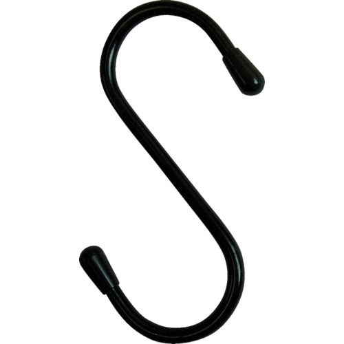 塩ビ被覆線Ｓフック黒１００ｍｍ（３個入り）