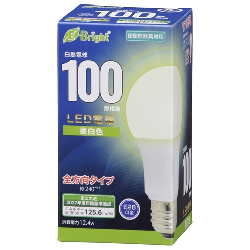 ＬＥＤ電球　Ａ　Ｅ２６　１２Ｗ　昼白