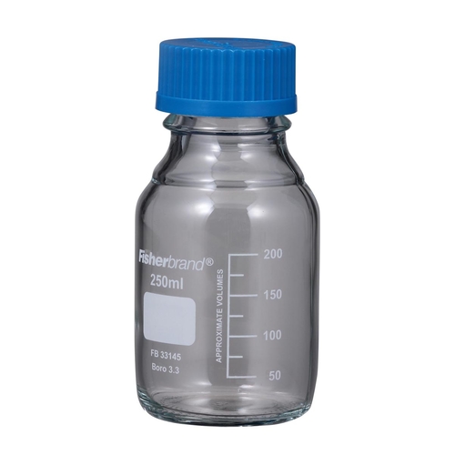 メジューム瓶（青蓋付Ｆｉｓｈｅｒ）　２５０ｍＬ