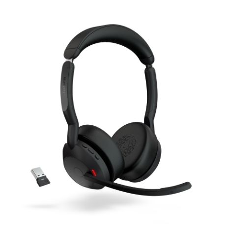 両耳用無線ヘッドセット（Jabra　Evolve2　55　Link380a/390a　UC　Stereo）