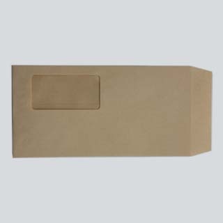 長3 窓付 中貼 クラフトCoC 70 〒枠ナシ A20 再生プラスチックフィルム窓
