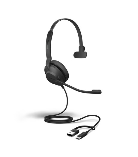 片耳用有線ヘッドセット（Jabra　Evolve2　30　SE　MS　Mono　USB　C/A）