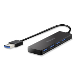 ＵＳＢ３．０ハブ　４ポート　薄型　ブラック