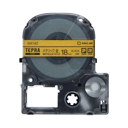 テプラ　ＰＲＯ　メタリック金ラベル１８ｍｍ黒字