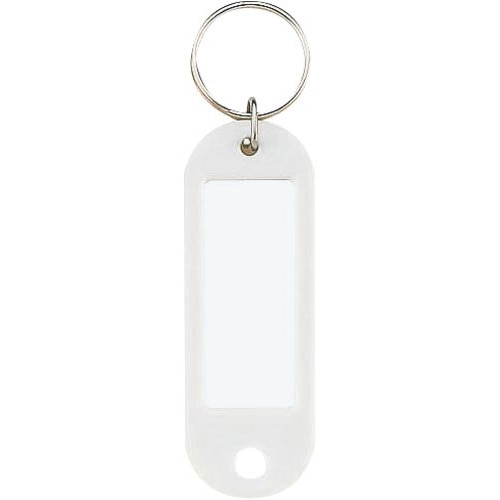 キーホルダー型名札　片面表示用　白　１０個入