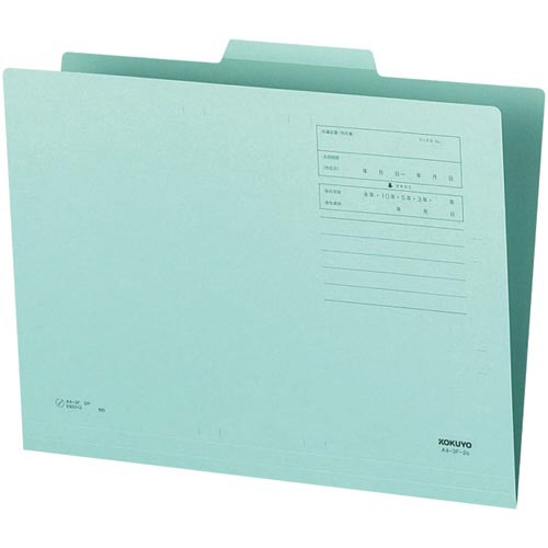 １／３カットフォルダーカラー第２見出しＡ４青１０枚