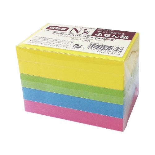 Ｎ’ｓ強粘着ふせん　７５×５０　ビビッド　５冊入