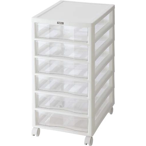 フロアケース　アプロス　Ｂ４　深型６段　白　３台