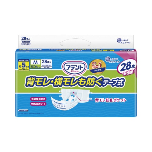 アテント　消臭効果付き　テープ式　Ｍ　２８枚×２