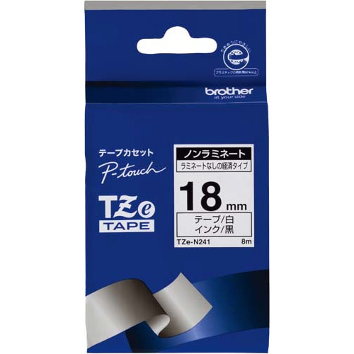 ピータッチ　ノンラミネート白地　黒文字　１８ｍｍ