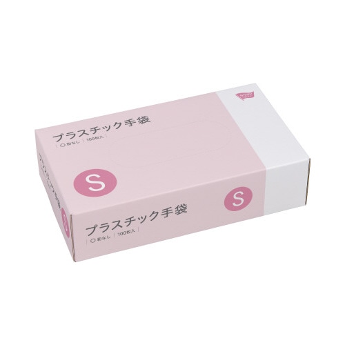 プラスチック手袋　粉無　Ｓ　１００枚×３０