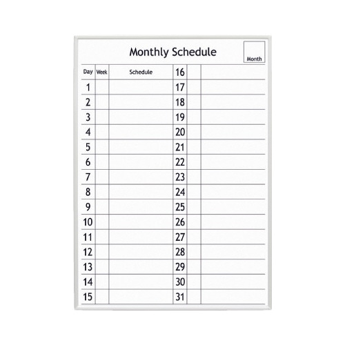 アプライマンスリースケジュールボード