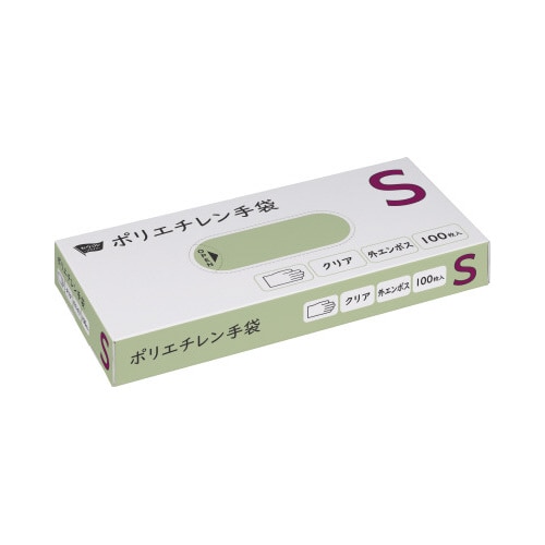 ポリエチレン手袋　外エンボスＳ１００枚クリア×６０