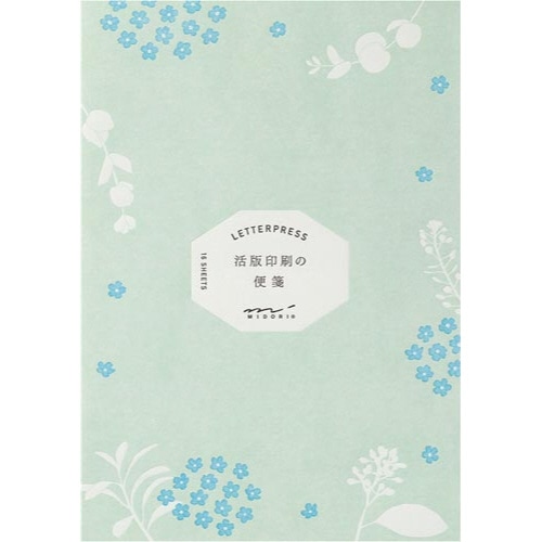 便箋　活版　ちらし花柄　２０５５９