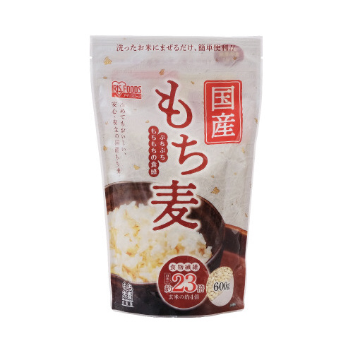 国産もち麦６００ｇ（スタンドチャック付）×１２※