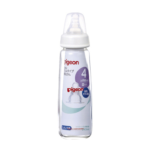スリムタイプ哺乳びん　耐熱ガラス　（２４０ｍｌ）