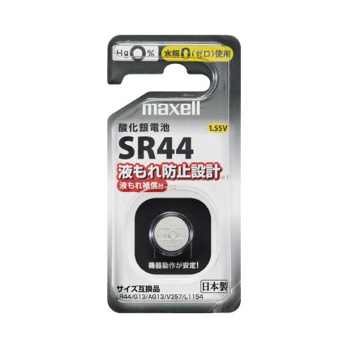 酸化銀ボタン電池　ＳＲ４４　１ＢＳ　Ｄ
