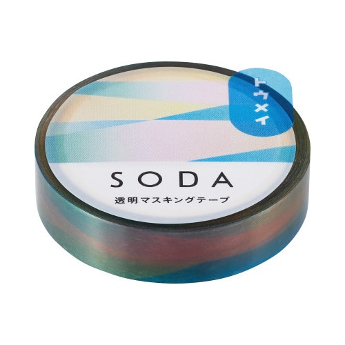 ソ－ダ　透明マステ（オ－ロラ）　１０ｍｍ幅Ｘ３