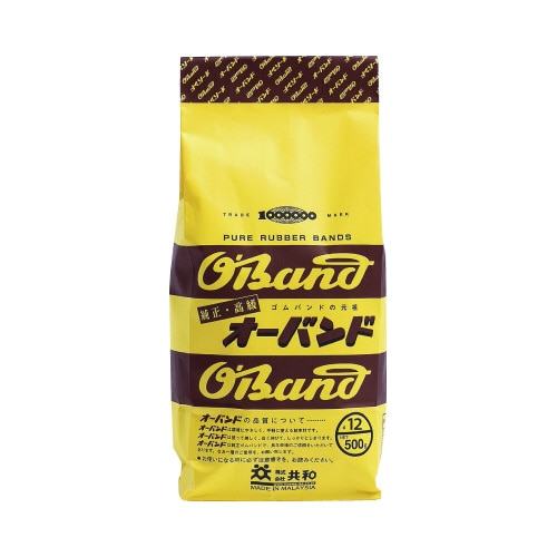 輪ゴム　オーバンド　＃１２　アメ色　５００ｇ袋