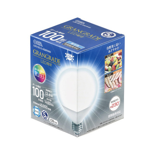 ＬＥＤ電球　ボール電球Ｅ２６　１００形昼光色高演色