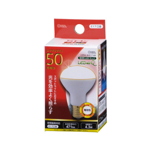 ＬＥＤ電球　レフランプ形　Ｅ１７　５０形　電球色
