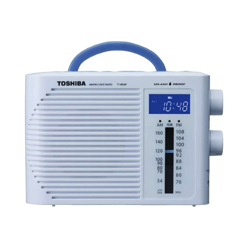 防水クロックラジオ　ホワイト