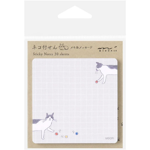付せん紙　ボールと　ネコ柄　１セット（１０冊入）