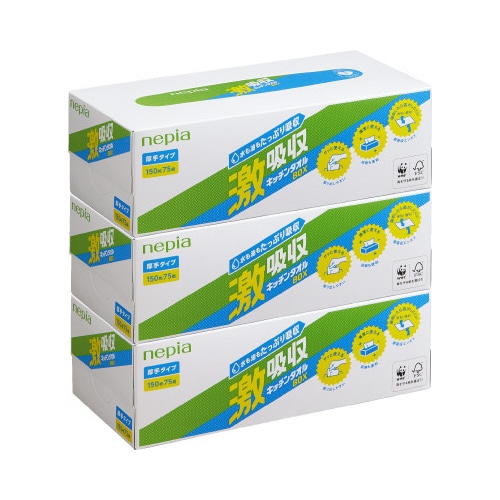 激吸収キッチンタオルボックス３コパック×１２