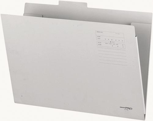 個別フォルダー　サイドカバー付き　Ａ３　灰　１０枚