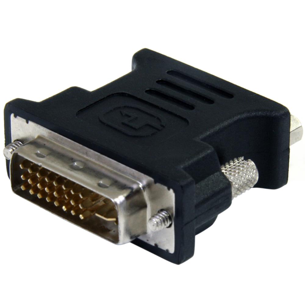 DVI－VGA変換アダプタ　DVI-I (29ピン) オス－VGA (D-Sub15ピン) メス 変換コネクタ　ブラック　保証期間： 永久保証