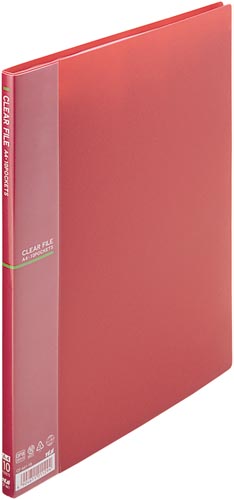 クリアファイルＡ４縦１０Ｐワインレッド　１０冊