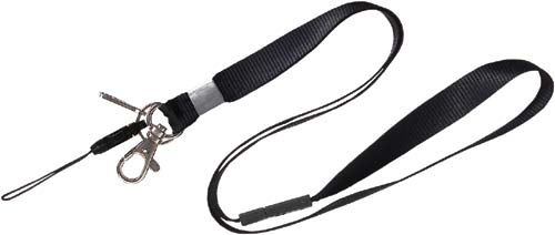 多機能パーツ付吊下げひも　黒５本