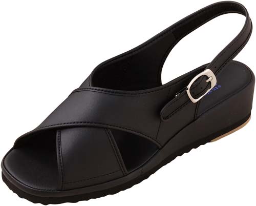 クロスサンダル　ブラック　２３