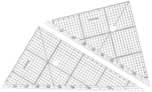 レイアウト用方眼三角定規　２４ｃｍ